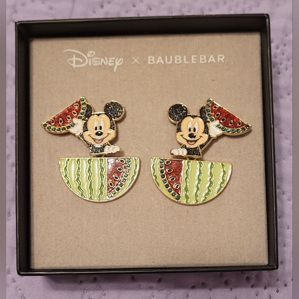 Disney BaubleBar Mickey Mouse Watermelon Earrings- NEW!!!!!